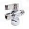 Thrifco Plumbing 1/2 Inch FIP x 3/8 Inch Comp x 3/8 Inch Comp Quarter Turn Brass  Angle Stop Valve 4406479 - alternate 1